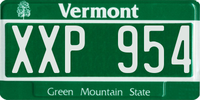 VT license plate XXP954