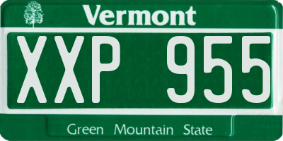 VT license plate XXP955