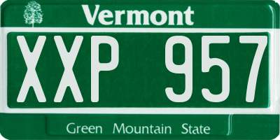 VT license plate XXP957