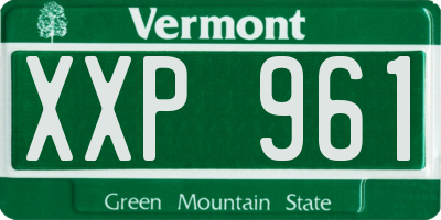 VT license plate XXP961