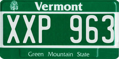 VT license plate XXP963