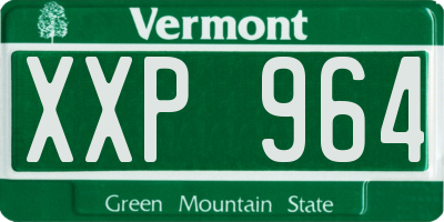VT license plate XXP964