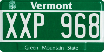 VT license plate XXP968