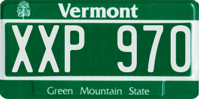 VT license plate XXP970