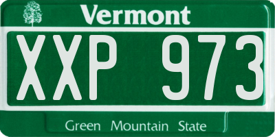 VT license plate XXP973