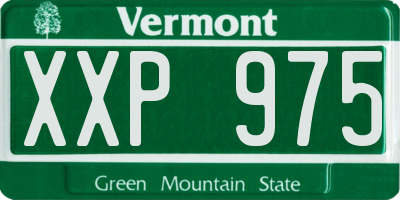 VT license plate XXP975