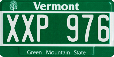 VT license plate XXP976