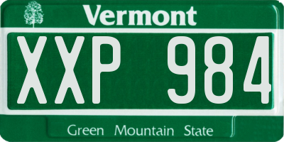 VT license plate XXP984