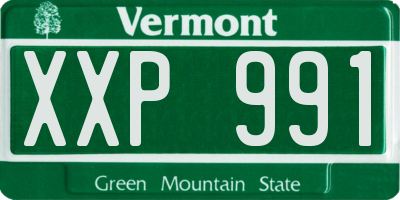 VT license plate XXP991