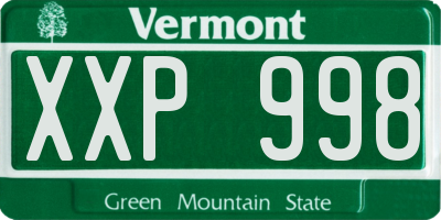 VT license plate XXP998