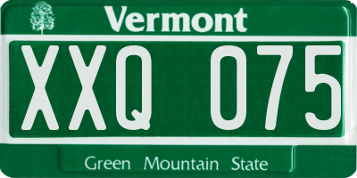 VT license plate XXQ075
