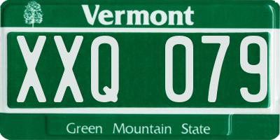 VT license plate XXQ079