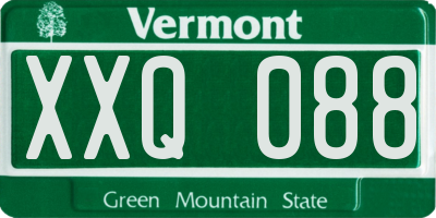 VT license plate XXQ088