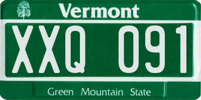 VT license plate XXQ091