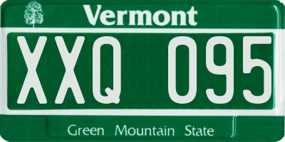 VT license plate XXQ095