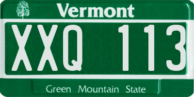 VT license plate XXQ113