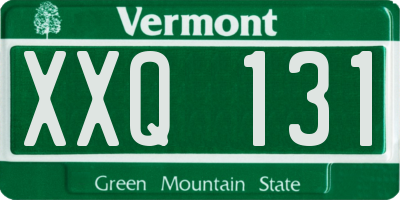 VT license plate XXQ131