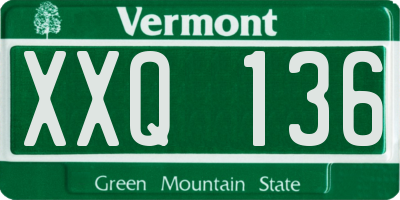 VT license plate XXQ136