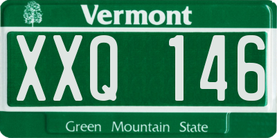 VT license plate XXQ146