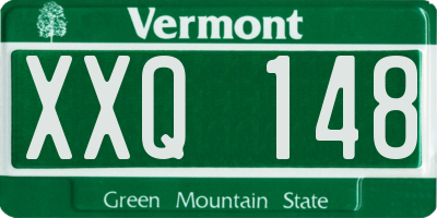 VT license plate XXQ148