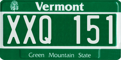 VT license plate XXQ151