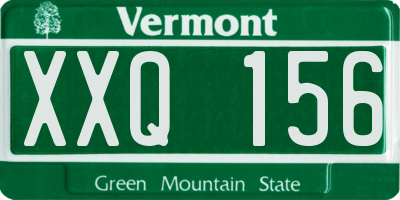 VT license plate XXQ156