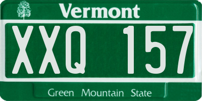 VT license plate XXQ157