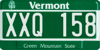VT license plate XXQ158