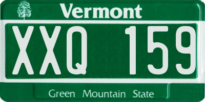 VT license plate XXQ159