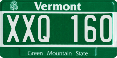 VT license plate XXQ160