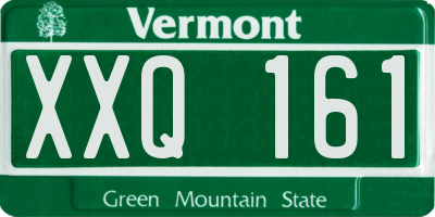 VT license plate XXQ161