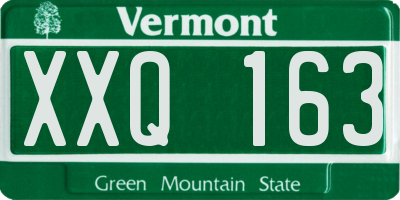 VT license plate XXQ163