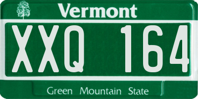 VT license plate XXQ164