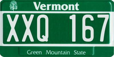 VT license plate XXQ167