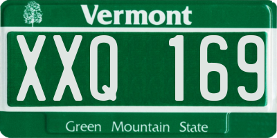 VT license plate XXQ169