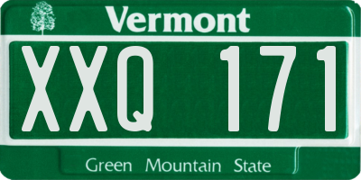 VT license plate XXQ171