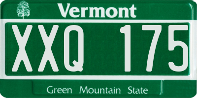 VT license plate XXQ175