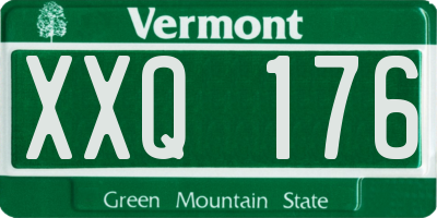 VT license plate XXQ176