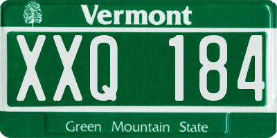 VT license plate XXQ184
