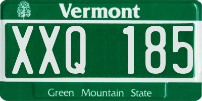 VT license plate XXQ185