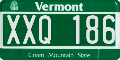 VT license plate XXQ186