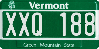VT license plate XXQ188