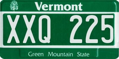 VT license plate XXQ225