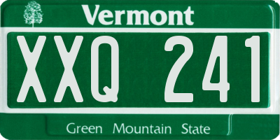 VT license plate XXQ241