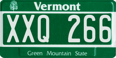 VT license plate XXQ266
