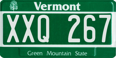 VT license plate XXQ267