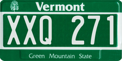 VT license plate XXQ271