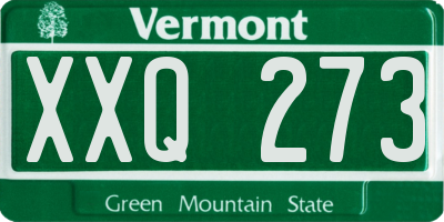VT license plate XXQ273
