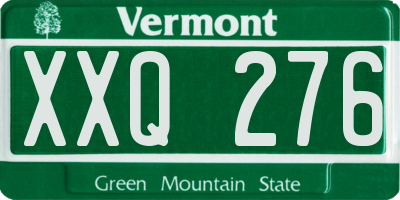 VT license plate XXQ276