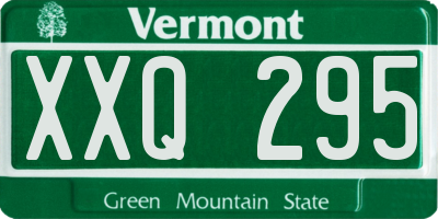 VT license plate XXQ295